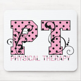 Mousepad bolinhas pretas e cor-de-rosa da pinta