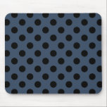 Mousepad Bolinhas pretas em azul-cinza<br><div class="desc">Bolinhas pretas em azul-cinza</div>