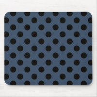 Bolinhas pretas em azul-cinza