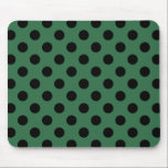 Mousepad Bolinhas pretas em verde-cinza<br><div class="desc">Bolinhas pretas em verde-cinza</div>