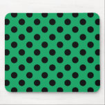 Mousepad Bolinhas pretas em verde fresco<br><div class="desc">Bolinhas pretas em verde fresco</div>