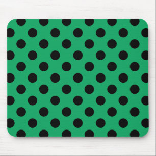 Mousepad Bolinhas pretas em verde fresco