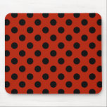 Mousepad Bolinhas pretas em vermelho<br><div class="desc">Bolinhas pretas em vermelho</div>