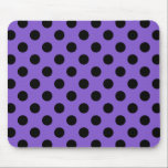 Mousepad Bolinhas pretas na lavanda<br><div class="desc">Bolinhas pretas na lavanda</div>