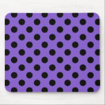 Mousepad Bolinhas pretas na lavanda<br><div class="desc">Bolinhas pretas na lavanda</div>