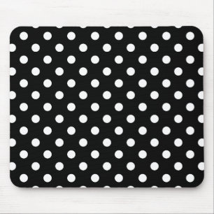 Mousepad Bolinhas preto e branco