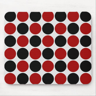 Mousepad Bolinhas retros no vermelho & no preto