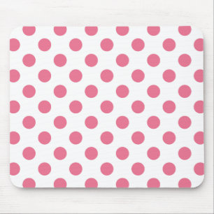 Mousepad Bolinhas rosa e branca