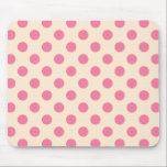 Mousepad Bolinhas rosa em creme<br><div class="desc">Bolinhas rosa em creme</div>