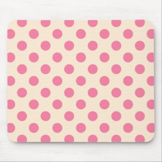 Mousepad Bolinhas rosa em creme