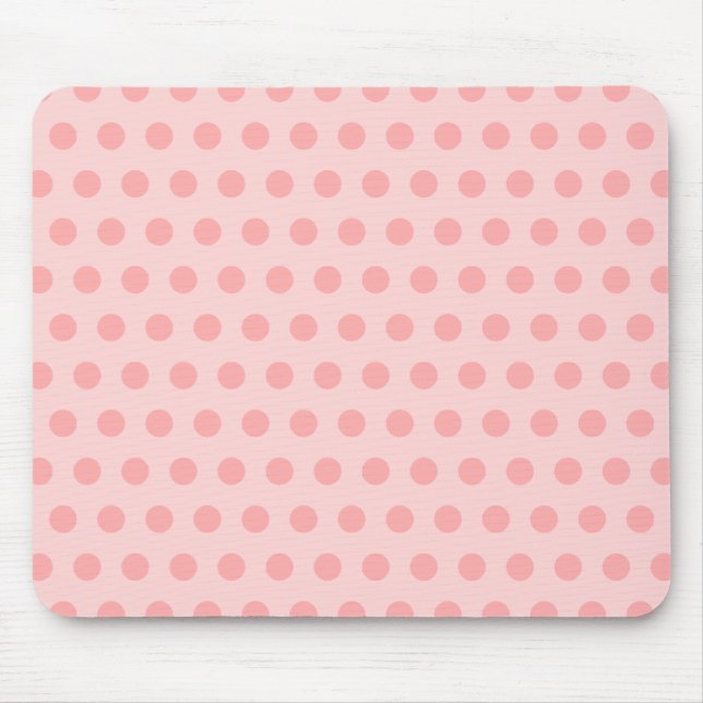 Mousepad Bolinhas rosa pálidas e clássicas (Frente)