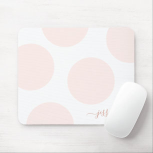 Mousepad Bolinhas Rosa-Rosa Simples Personalizada