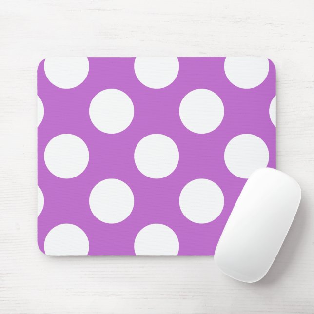 Mousepad Bolinhas Roxas, Padrão de Bolinhas, Pontos, Pontos (Com mouse)