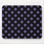 Mousepad Bolinhas ultravioletas em preto<br><div class="desc">A cor do ano de Pantone para 2018 é ultravioleta.</div>