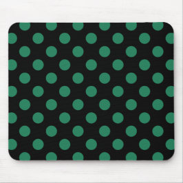 Mousepad Bolinhas verdes e pretas