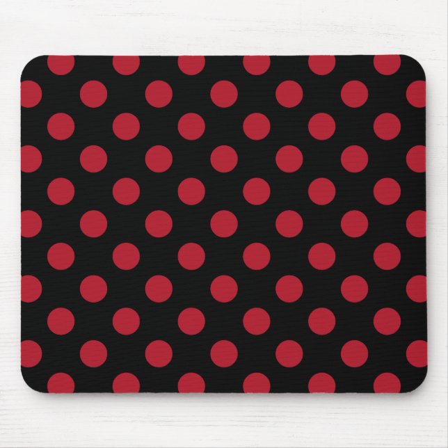 Mousepad bolinhas vermelhas e pretas (Frente)