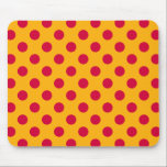 Mousepad Bolinhas vermelhas em amarelo<br><div class="desc">Bolinhas vermelhas em amarelo</div>