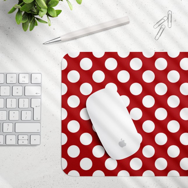 Mousepad Bolinhas Vermelhas, Padrão de Bolinhas, Pontos, Po (Criador carregado)