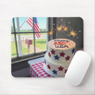 Mousepad Bolo de 250º Aniversário do Quatro de Julho