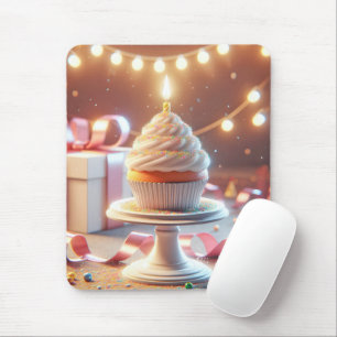 Mousepad Bolo de Aniversário com Vela