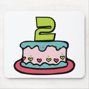 Mousepad Bolo de aniversário de 2 anos