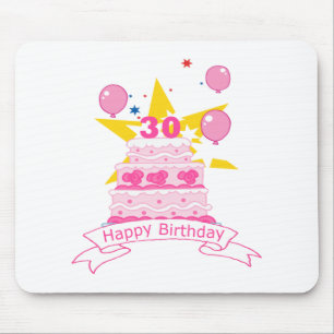 Mousepad Bolo de aniversário de 30 anos