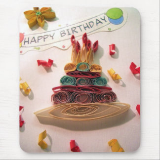 Mousepad Bolo de aniversário de Quilling