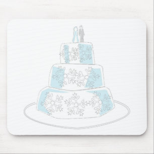 Mousepad Bolo de Casamento com Três Níveis com Floco de N