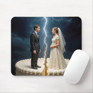 Mousepad Bolo de Divórcio do Noivo e da Noiva