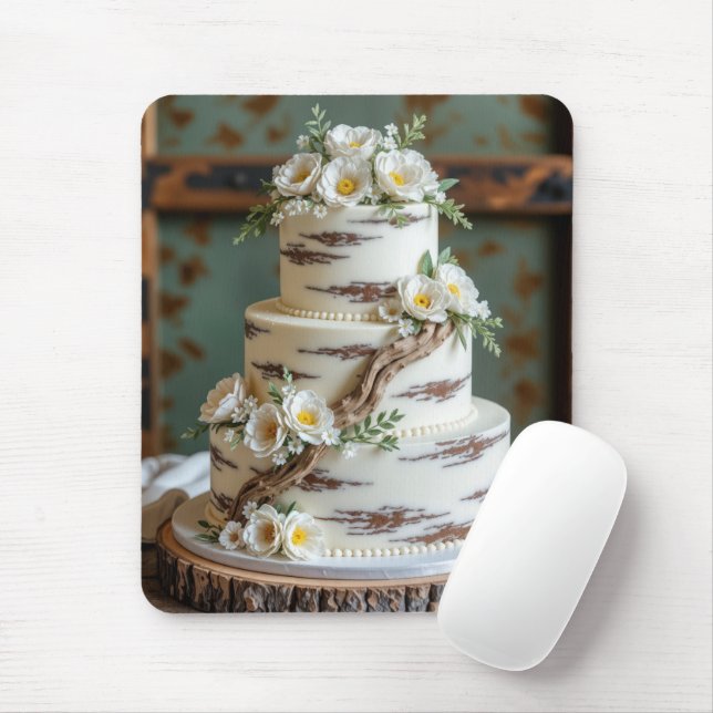 Mousepad Bolo de Noiva Madeira Flutuante (Com mouse)