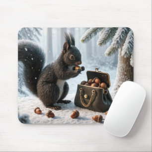 Mousepad Bolotas Pretas De Salvação De Esquilo Na Bolsa