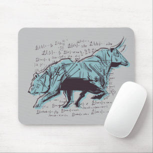 Mousepad Bolsa de Valores para a Bull e a Bear