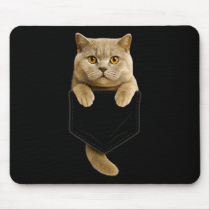 Mousepad Bolso de Gato de Cabeça-de-Obra Britânico Gpresent