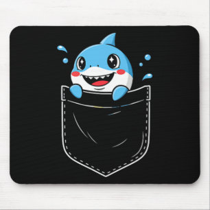 Mousepad Bolso de Tubarão Bonito Engraçado