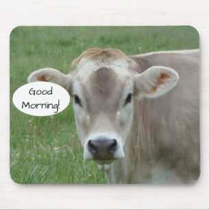 Mousepad Bom dia da sua vaca local de Jersey