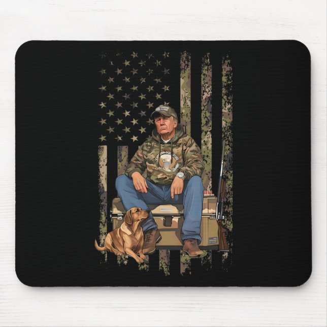 Mousepad Bomba Com Pato Cachorro Aves Aquáticas Caçando Cam (Frente)