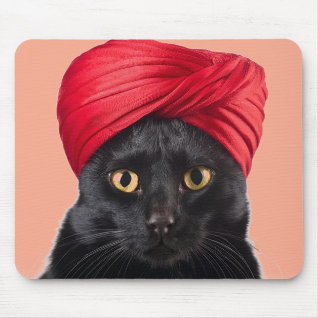Mousepad Bombaim Cat Vestindo Turban (Frente)