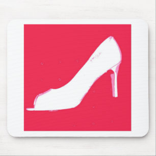 Mousepad Bombas brancas de salto alto/bachelorette