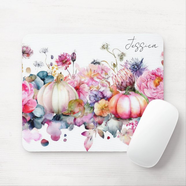 Mousepad Bombas de outono e flores (Com mouse)