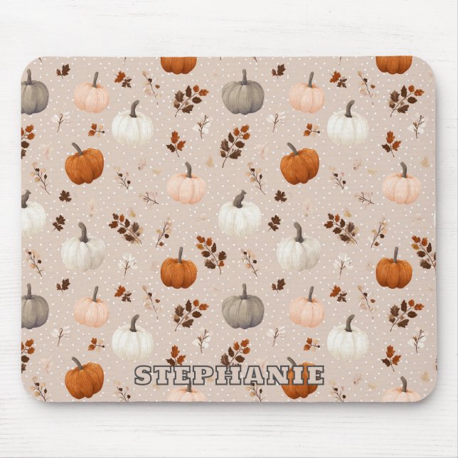 Mousepad Bombas de outono Russas e Folhas de outono (Frente)