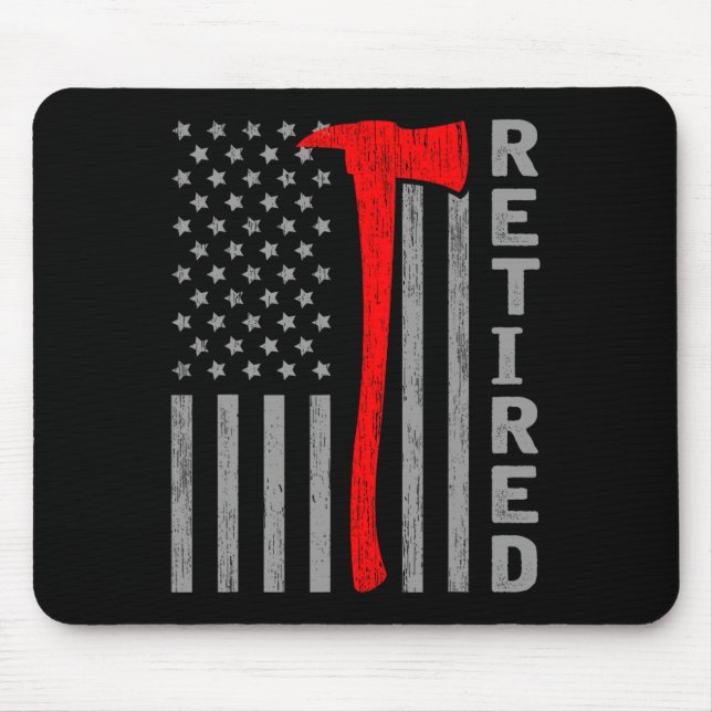 Mousepad Bombeiro Aposentado Engraçado Bandeira Dos EUA Bom (Frente)