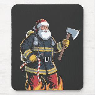 Mousepad Bombeiro Caminhão de Bombeiros Árvore de Natal Pap