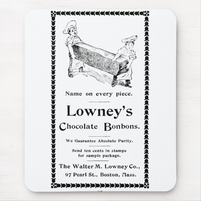 Mousepad Bombons de Chocolate Lowney's (Frente)