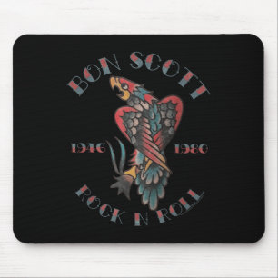 Mousepad Bon Scott Rock N Roll Tatto 1946-1980