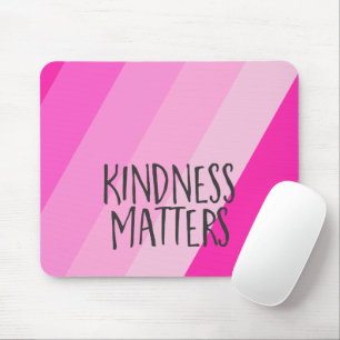 Mousepad Bondade Importa, Menina Feminina Moderna Rosa Rosa