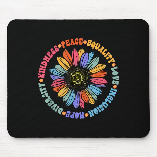 Mousepad Bondade Paz Igualdade Amor Esperança Diversidade H (Frente)