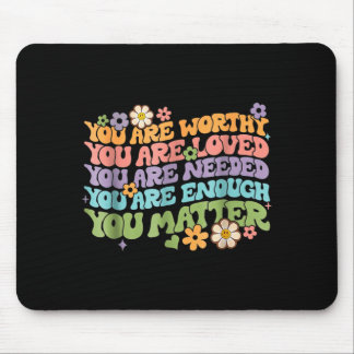Mousepad bondade seja gentil groovy conscientização da saúd