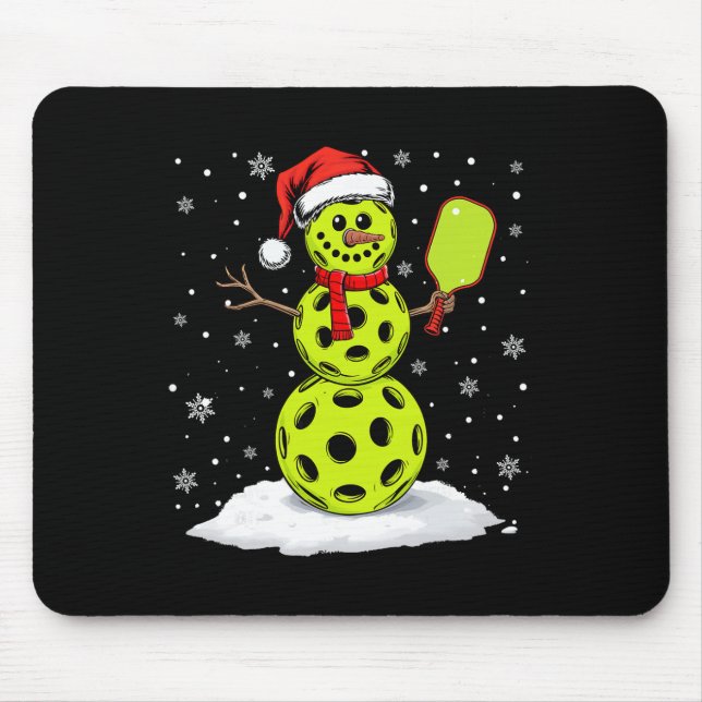 Mousepad Boné de Papai Noel Boneco de Neve Natal Divertido  (Frente)