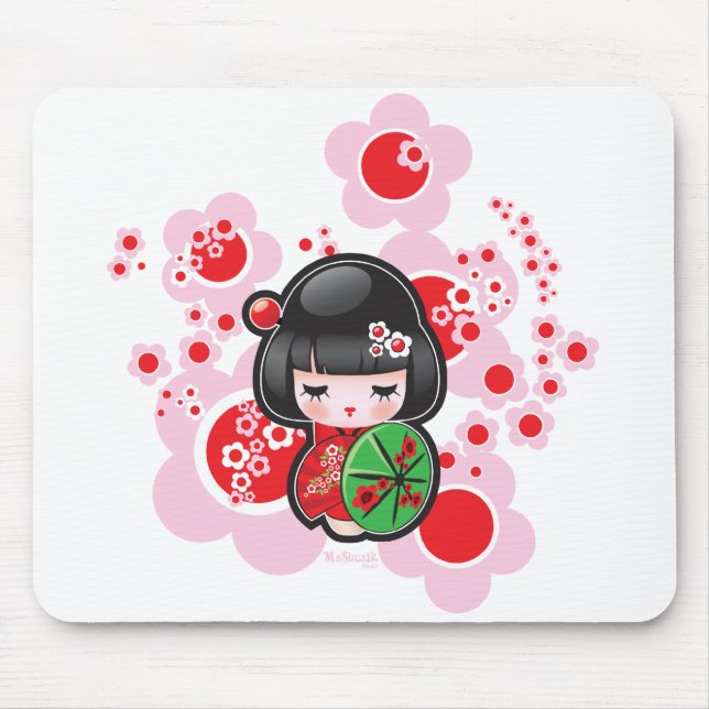 Mousepad Boneca de Kawaii Kokeshi (Frente)