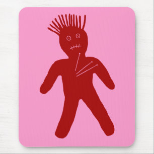 Mousepad Boneca de Voodoo Vermelha Sanguínea